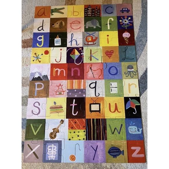 Pottery Barn Kids ABC Floor Puzzle Extra Large Jumbo 48 Pieces made in USA - Picture 2 of 8